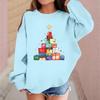 Children's Fashionable Casual Long-sleeved Loose Christmas Print Pullover Sweatshirt