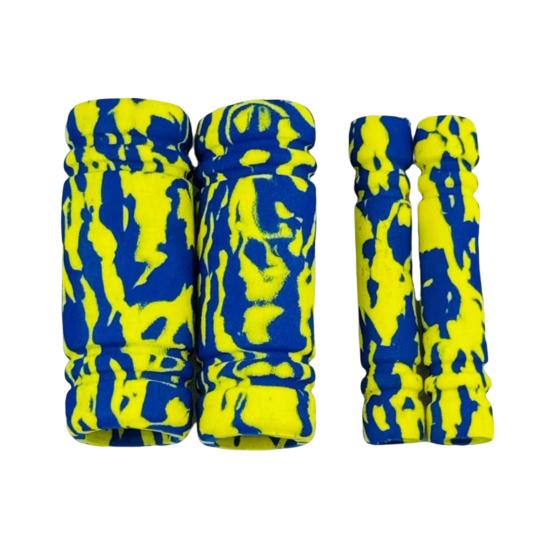 Motorcycle Grip Covers Sponge Anti-Slip Handlebar Sleeves for Scooters E-Bikes Easy Install Shock-resistant Handle Grips