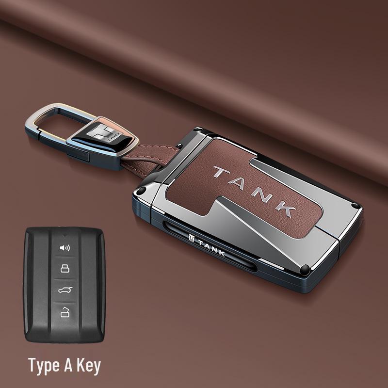 Tank 300/Wey Cyber 500 Key Case: Modified Shell Cover with Buckle - Full Car Key Protection
