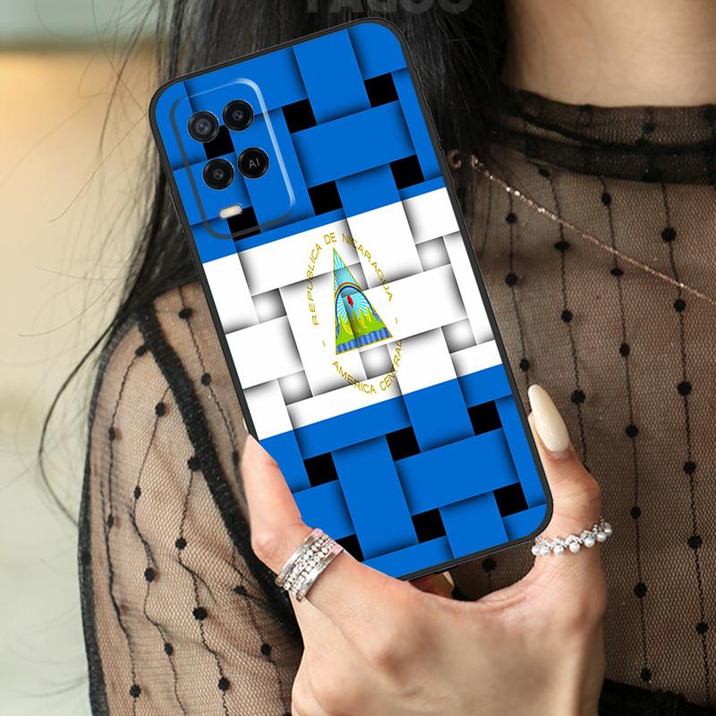 Nicaragua Flag Case For Oppo A80 A60 A40 A17 A57 A77 A74 A54 A94 A78 A98 A18 A38 A58 A96 A76 A16 A15 A5 Pro