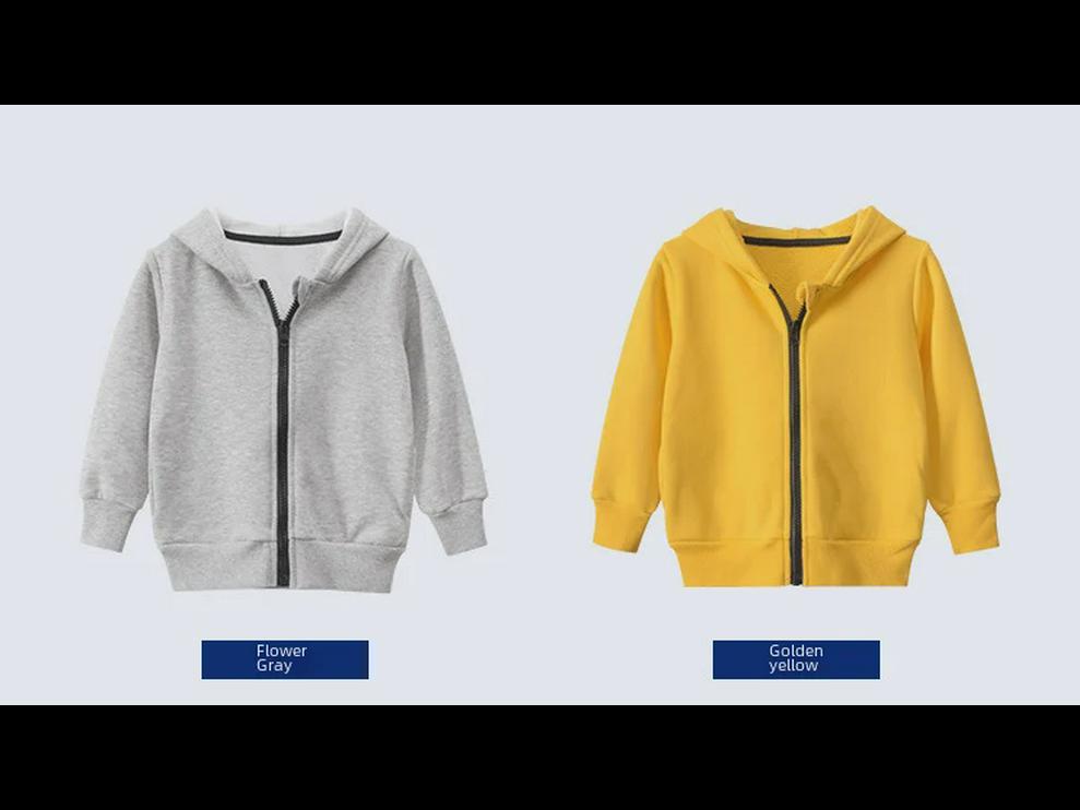 27kids 2024 Herbst/Winter Koreanischer Kinderfleecejacke Pullover - Reißverschluss, Trendige Babykleidung