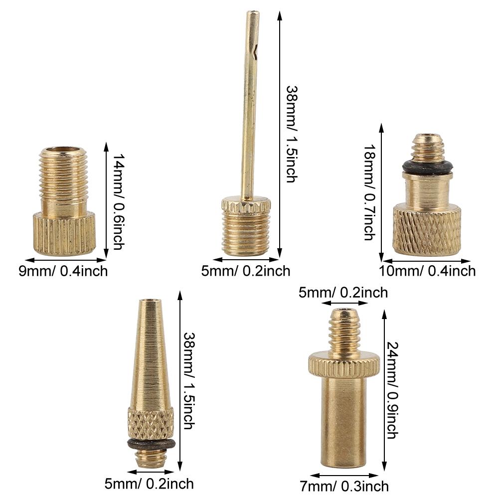 10Pcs Bike Tire Valve Adapter,   Valve Adapter French Brass Conversion Set for Nozzle Nozzle Tool   Tool