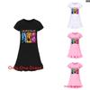 Kpop Demon Hunter Girl Short Sleeve Nightdress With Polyester Fabric For Teen Lounging