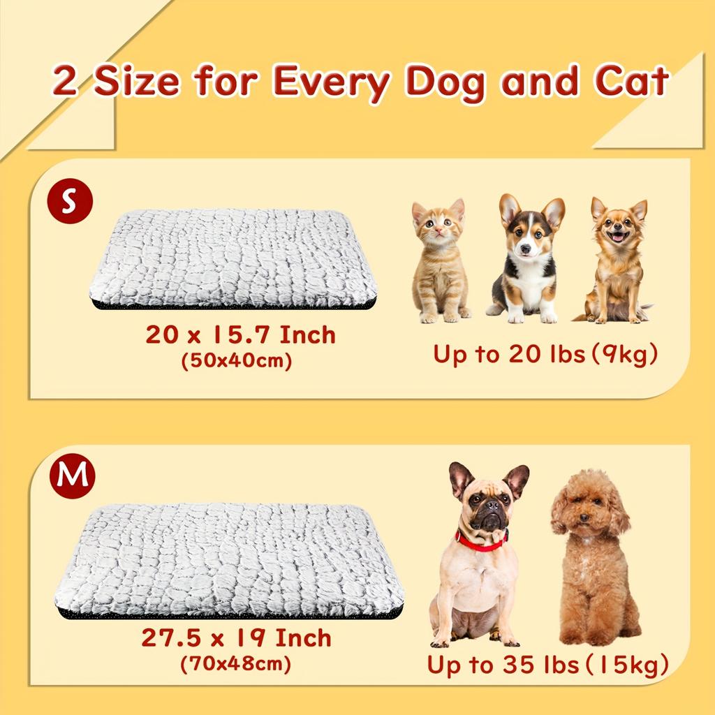 Self-Heating Pet Pads Blanket Puppy Pad Warm Cushion Mat for Cats Dogs Washable Pets with Thermal Body Heat Reflecting Core Pad