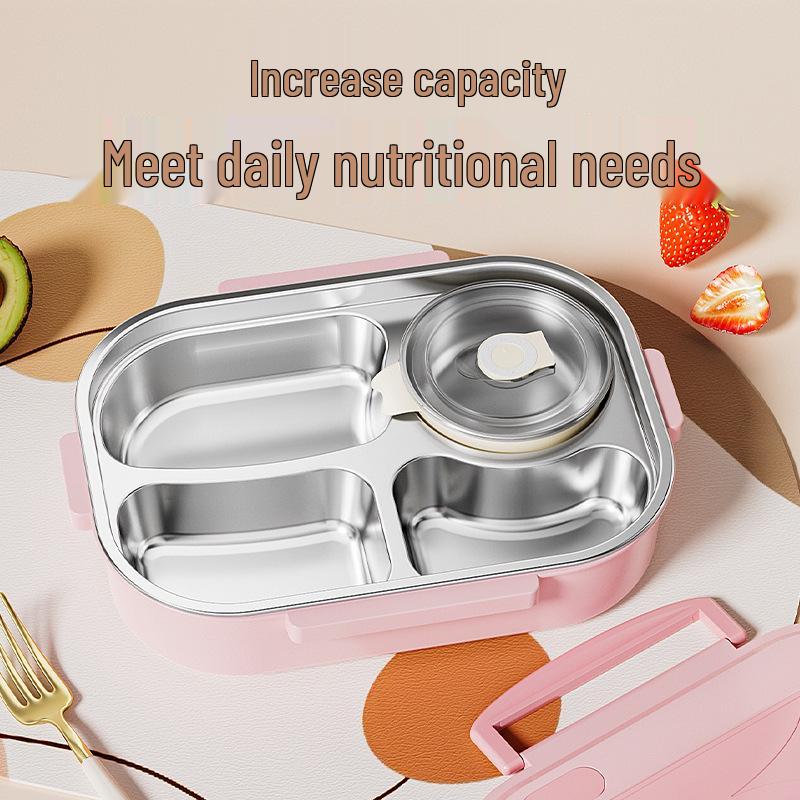 Microwaveable 316 Stainless Steel Insulated Bento Lunch Box for School Girls & Office Workers