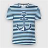 Simple Fashion Anchor Striped T Shirts for Men Summer Trendy Streetwear 3D Printed T-shirts Cool Streetwear Hip Hop Tees Tops
