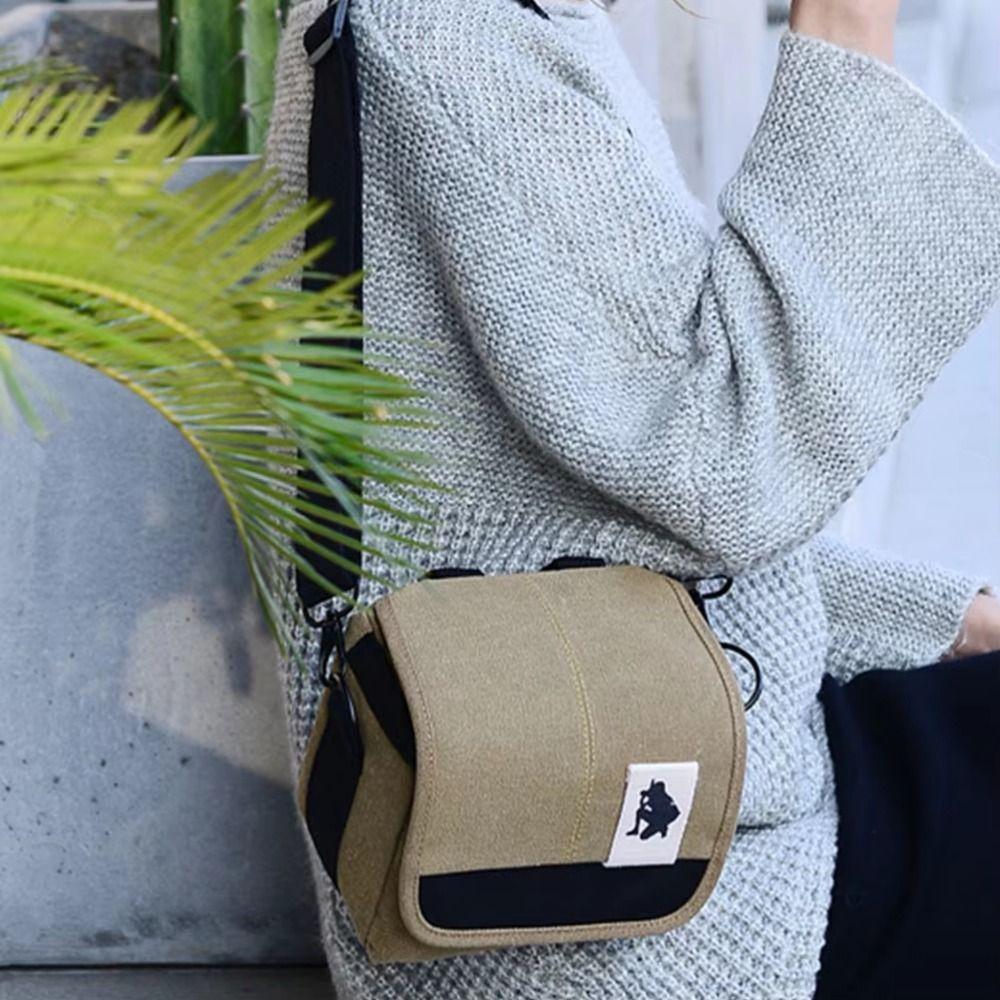 Canvas Camera Bag Shoulder Strap Digital Shoulder Pouch Portable Camera Video Bag  Outdoor
