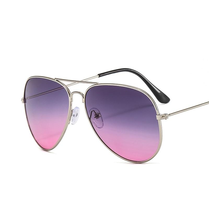 2024 New Double Bridge Aviation Sunglasse Woman Men Aviat Alloy Frame Polit Ocean Gradient Lens Sun Glasses Female Male Eyewear