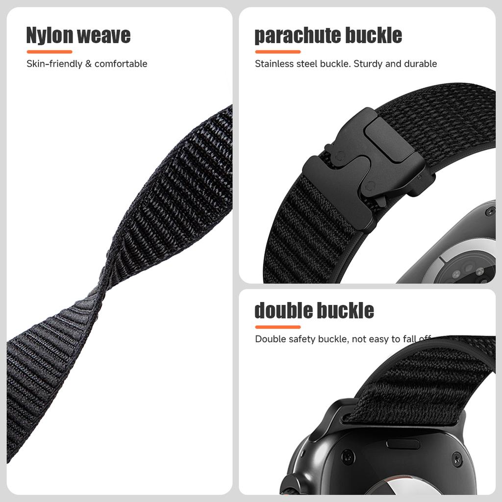 Nylon Sport Band for Apple Watch Series Ultra 3 49mm 42 45 38 40 41mm Parachute Buckle Strap for Iwatch Series 11 10 9 8 7 6 SE3