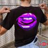 Sexy Purple Lips Print Women's Unisex T-Shirt