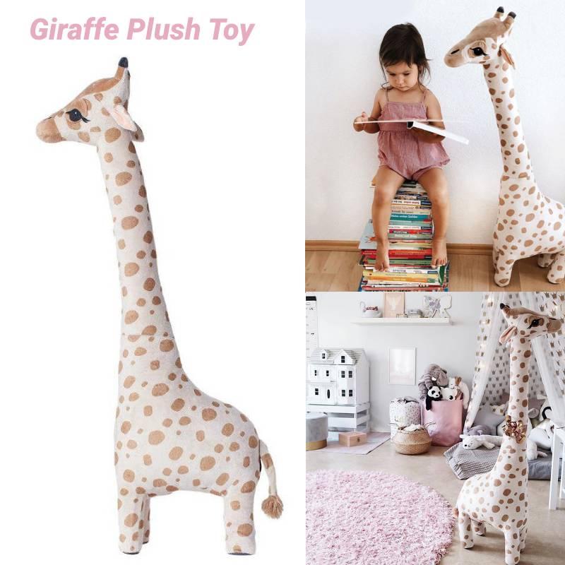 Cute Giraffe Plush Toy Sleeping Pillow For Kids Bedroom Decor And Nap Support