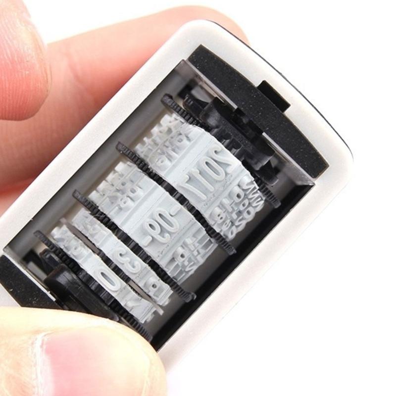 Date Stamp Plastic Number Stamp Digits Number Stamp Adjustable Numbering Stamp Inking Dater Stamp for Office