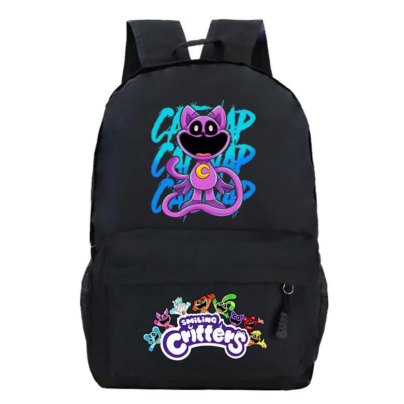 Smiling Critters Smiling Animals College Style Boys And Girls Junior High School Students School Bag Casual Backpack