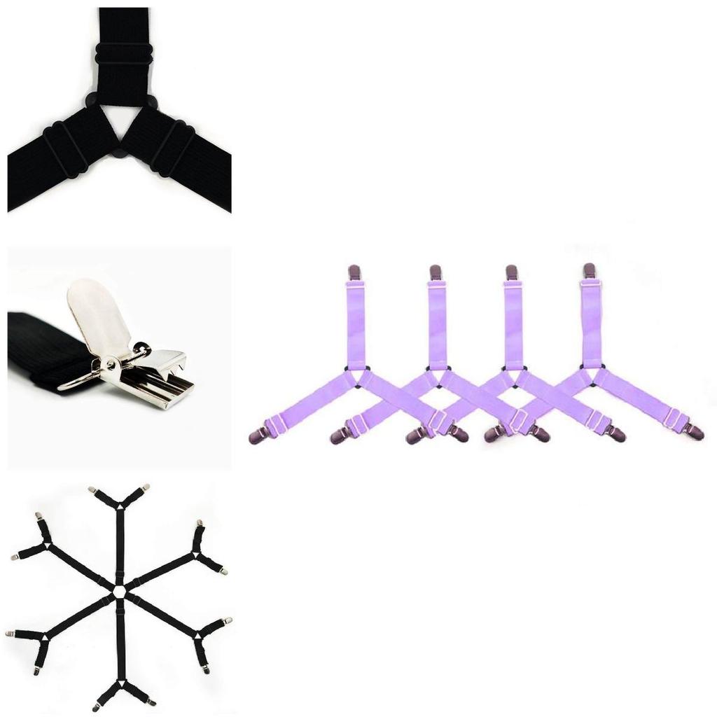 Adjustable Bed Sheet Clips Set For Nonslip Mattress And Curtain Securement