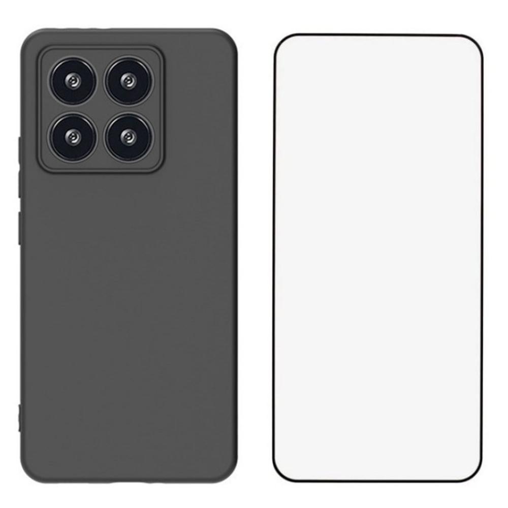 

WANLONFENG MS Series for Xiaomi 14T TPU Case Matte Back Cover with Tempered Glass A