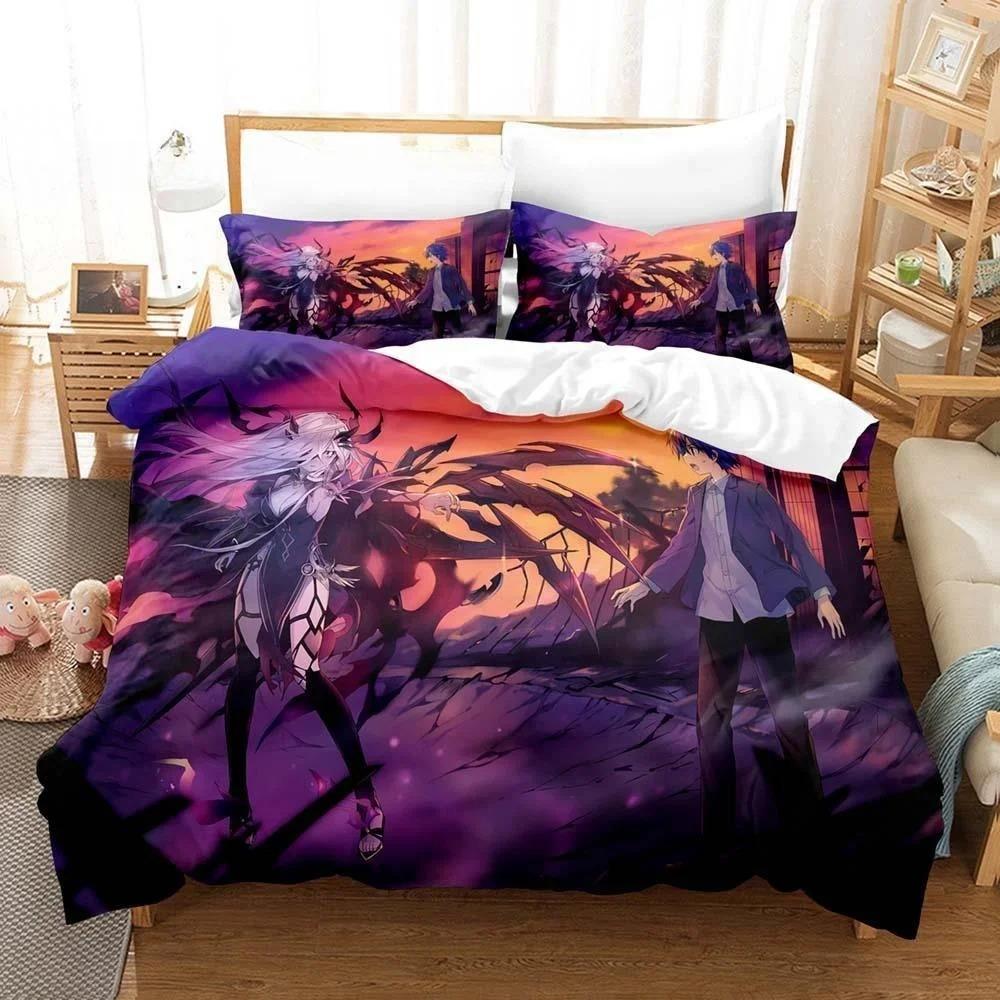 3D Anime Kawaii Girls Date A Live IV Bedding Set Single Twin Full Queen King Size Bed Set Adult Kid Bedroom Duvetcover Sets