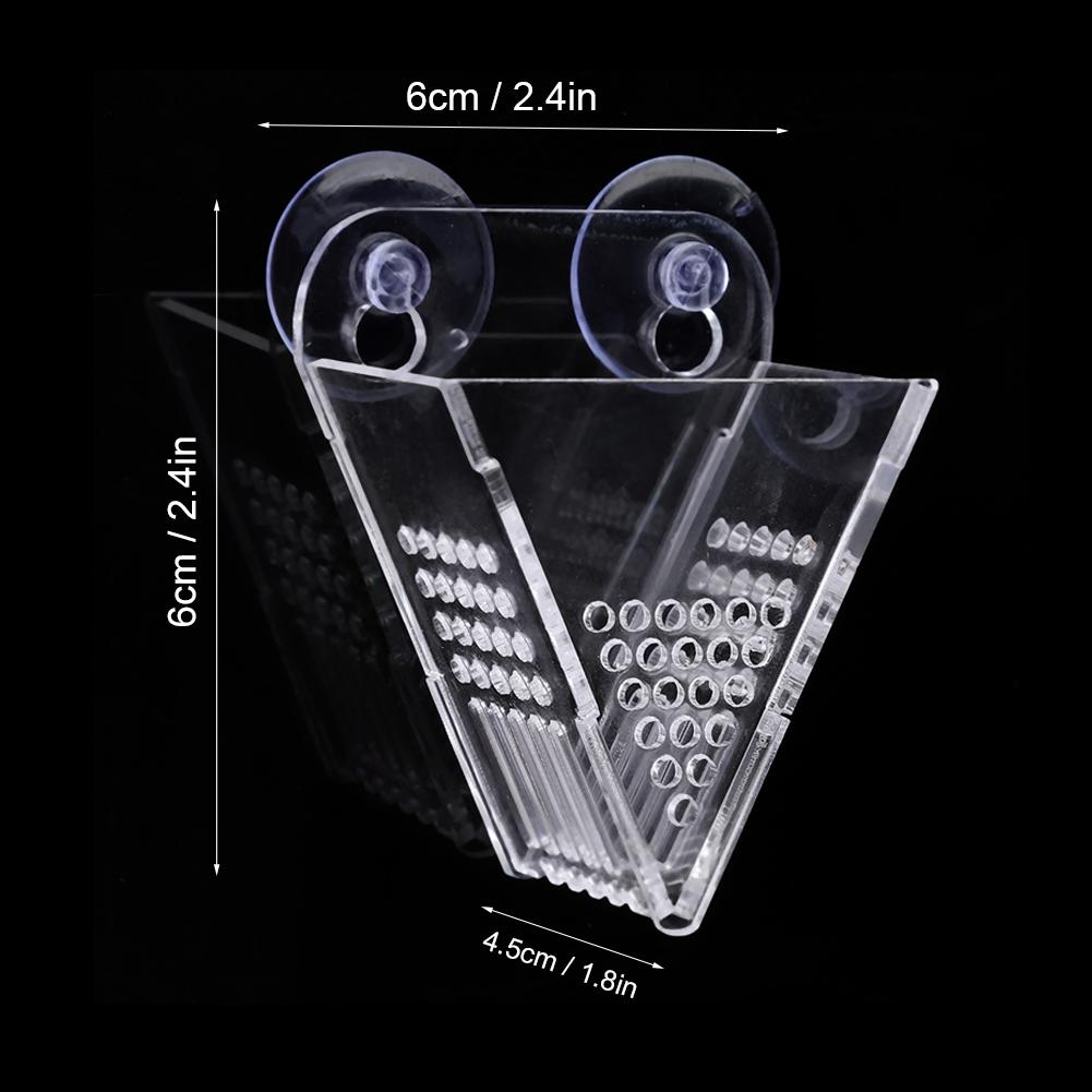 Multifunction Aquarium Acrylic Red Worm Brine Shrimp Feeder Fish Feeding Cup with Suckers