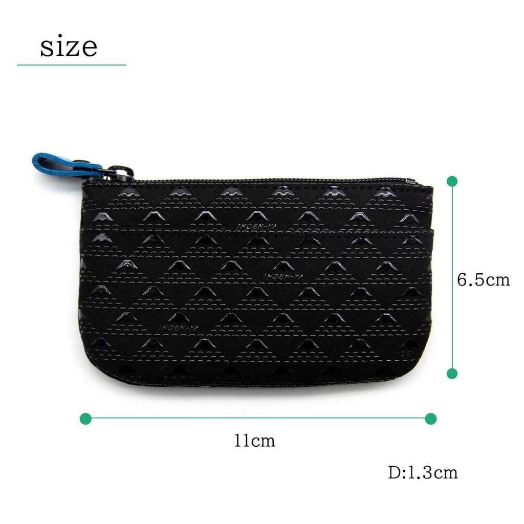 Inden-ya Inden Münzbörse mit Takane und Berg. Fuji Design, Traditionelle Handwerkskunst, Koshu Inden Hirschleder, Lackiert, Eigenmarke (Nein.