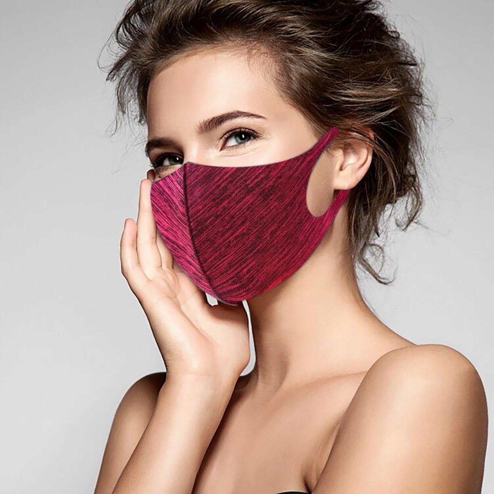 

Спортивная маска для льда для улицы, маска из космического хлопка, маска от пыли, моющаяся и многоразовая горячий розовый