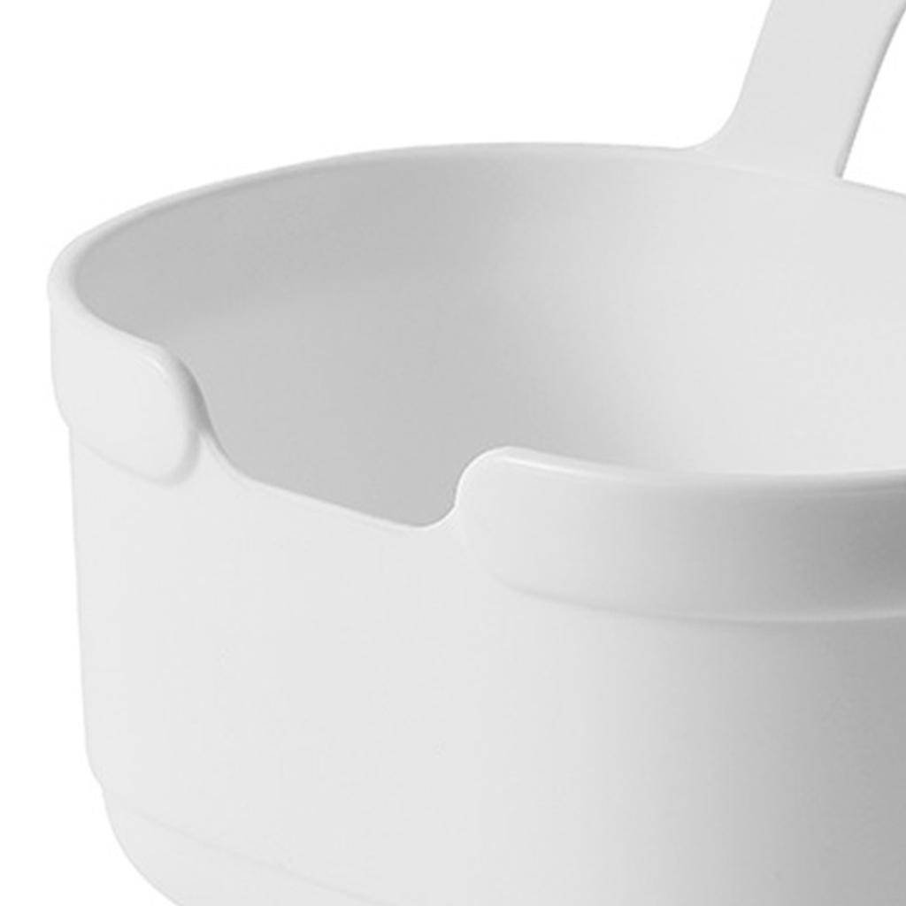 Hängender Aufbewahrungskorb für die Wand mit Bodenablaufloch Wandorganizer mit Haken für Küche Badezimmer Weiß