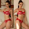 Women’s Bras Sets Tie-dye Underwear Sets Sexy Hollow-out Push Up Bras Panty Hot Girl Intimates