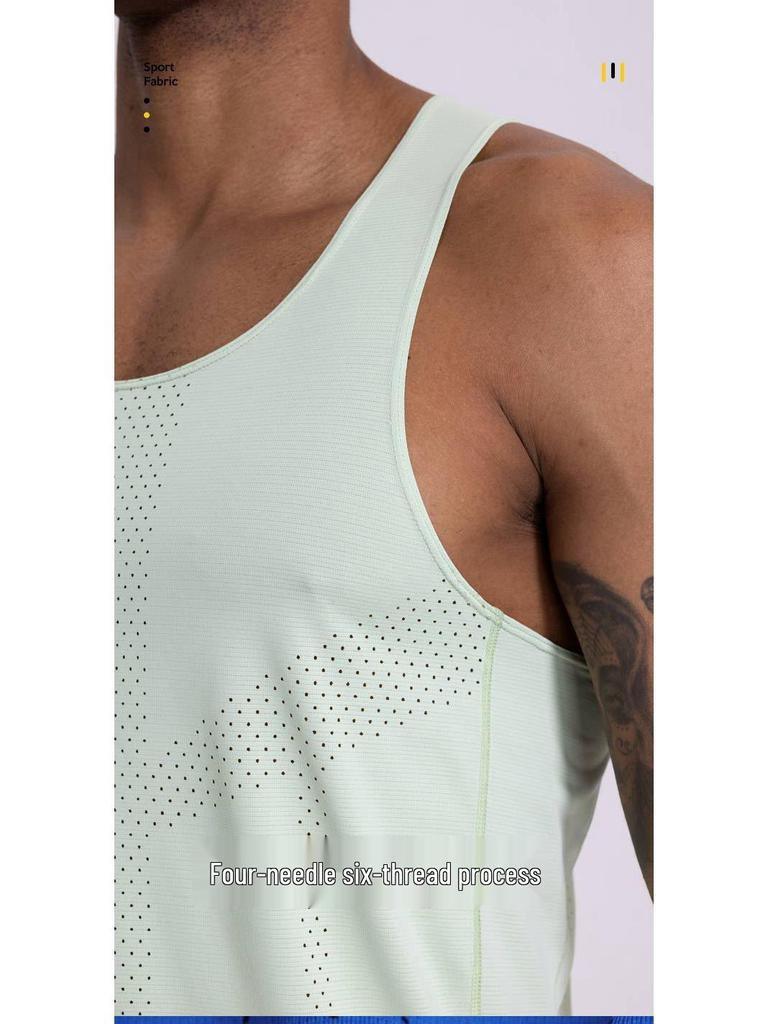 Men's Quick-Dry Running Vest - Lightweight, Sleeveless, Windproof, Fitness/Marathon Team Apparel with Custom Printing