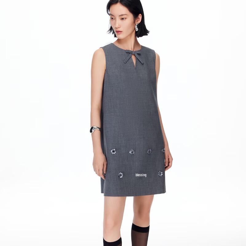 VEROMODA 2025 Fall Bow Beaded Sleeveless A-Line Mini Dress