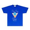 CASA Casablanca Short Sleeve T Shirt Couples Star Castle Letter Print Casual Loose Fit