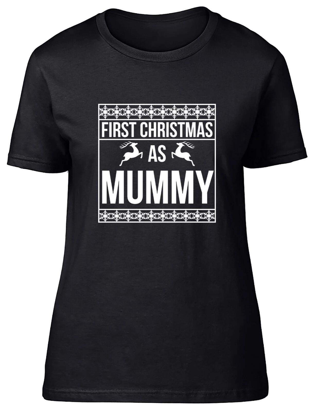 First Christmas As Mummy Fitted Womens Ladies T Shirt XXXXL