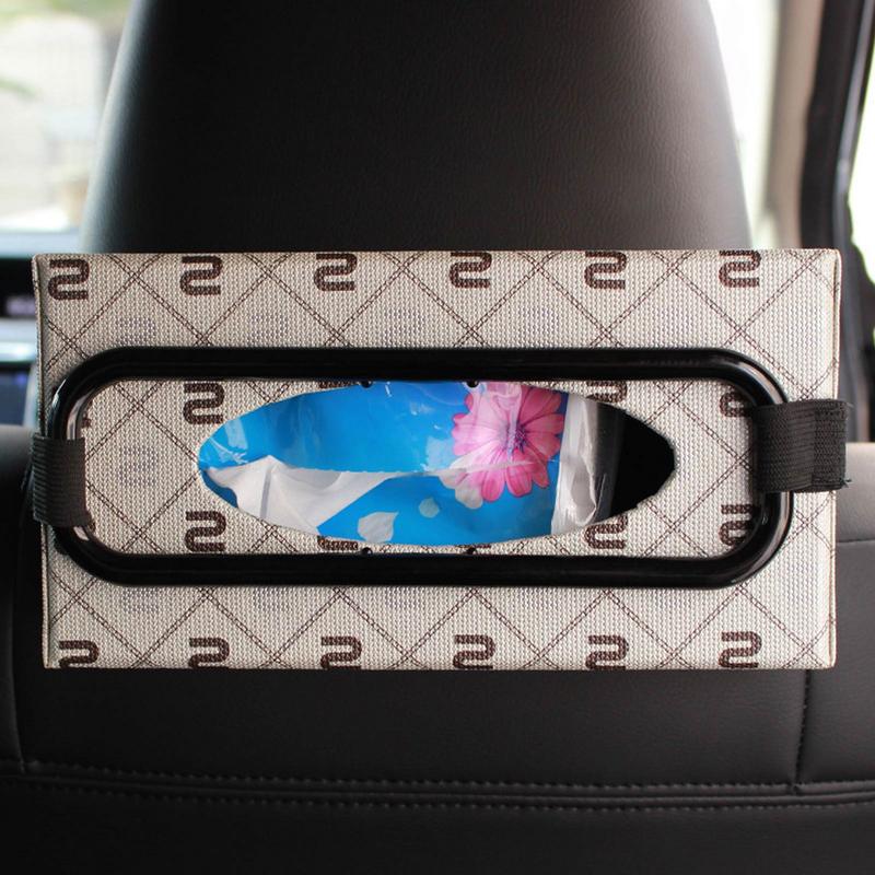 1 Stück Universeller Auto-Taschentuchhalter mit verstellbarem Riemen, Box für Servietten, Papiertücher und Taschentücher