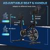 Indoor Stationary Exercise Bike 6kg Flywheel Fitness Cardio Workout Bike Trainer for Home Gym w/ Adjustable Resistance LCD Monitor Pad and Bottle