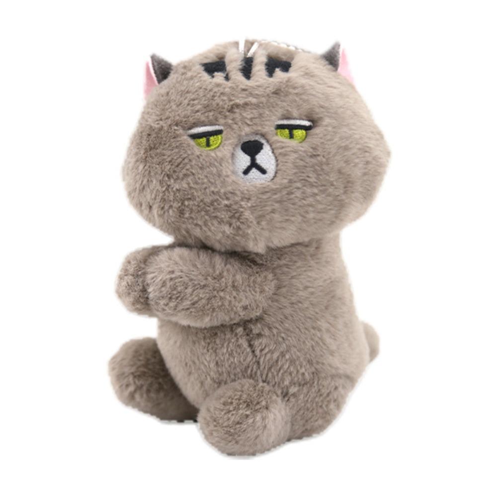 Portable Plush Keychain Cat Cartoon Keyring Plush Doll