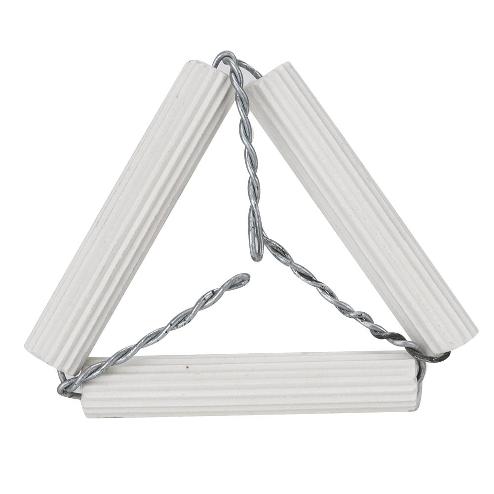 5pcs 55mm Lab Clay Triangle Crucible Holder Ceramic Pipes and Iron Wire for Chemical Experiment