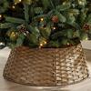 Hand-Woven White Nordic Christmas Tree Surround Fence