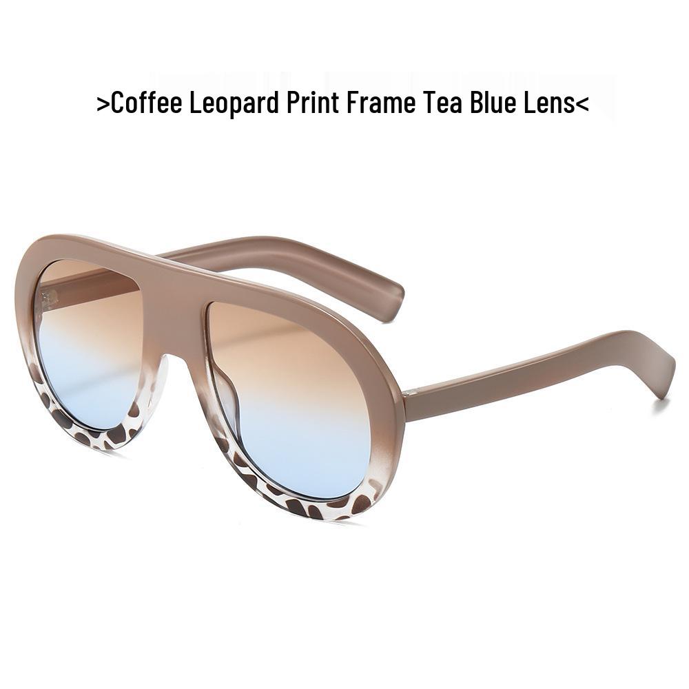 New Women's Large Frame European American Sunglasses - Trendy Goggle Style Fashion with High-End Feel