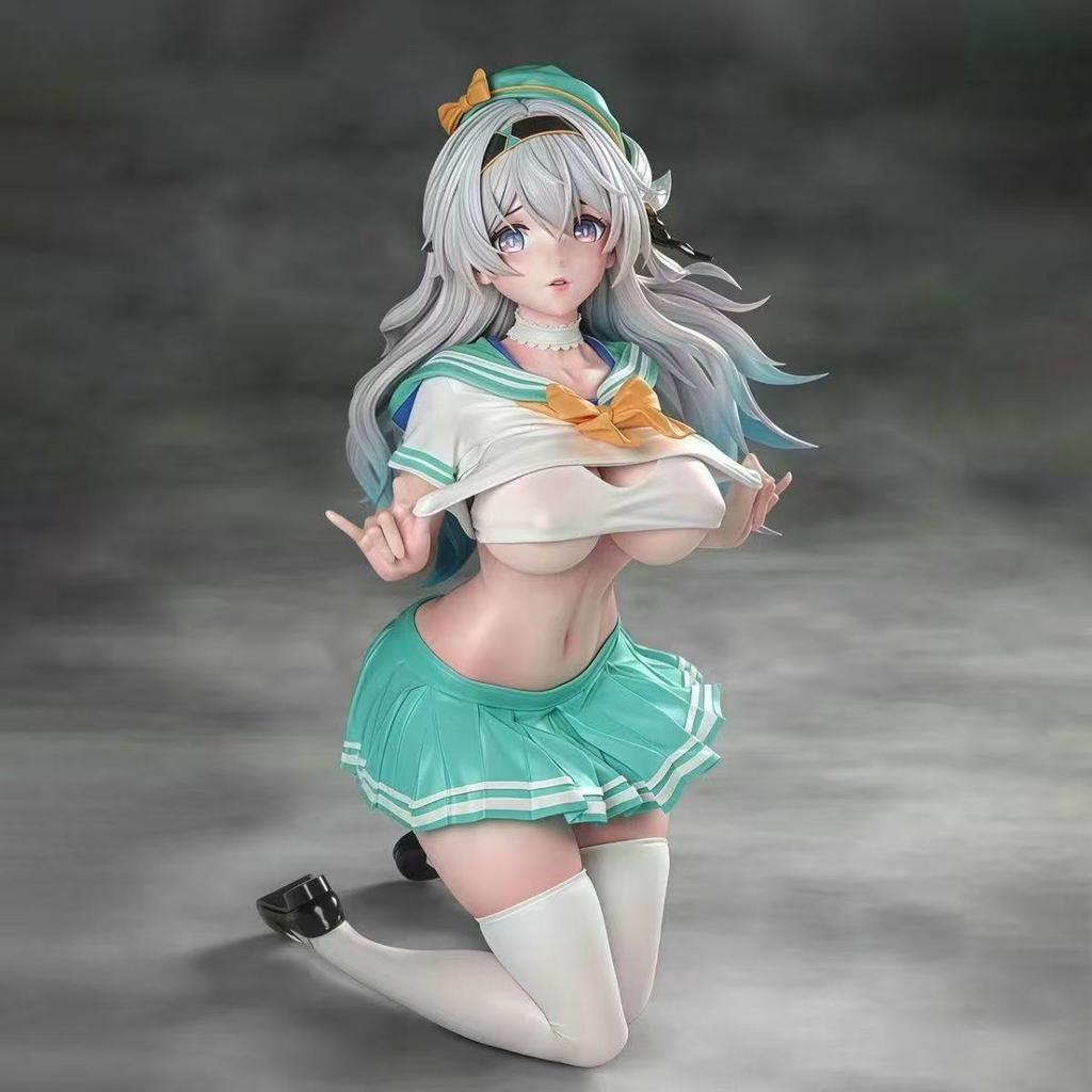 20cm Anime Figure Kneeling Pose Girl Statue Figure Toy Doll Desktop Ornament Present Durable Classic Beautiful Design