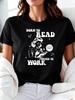 Vintage Born Read Forced To Work Graphic Unisexs T Shirt Casual Outdoor Lightweight Comfortable Daily Wear Print Round Neck S