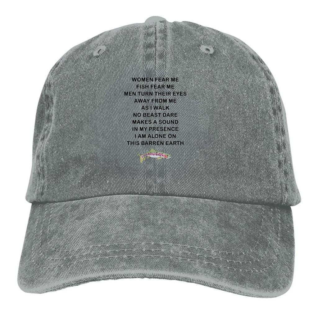 Women Want Me Fish Fear Me Meme Casquette Peaked Cap Fish Funny Sun Shade Cotton Hats For Men Women