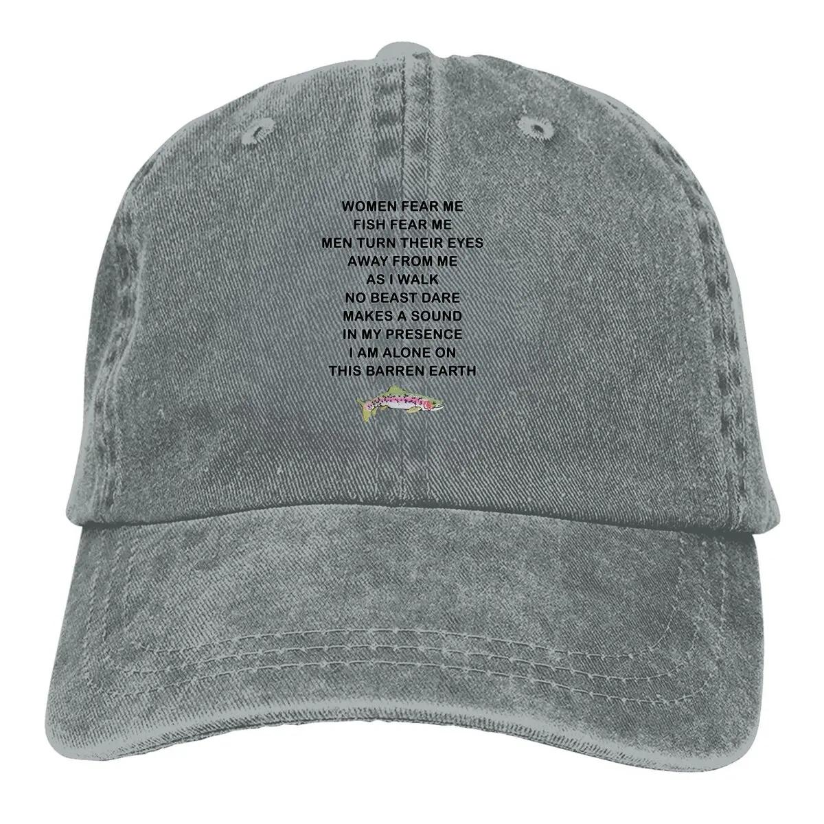 

Women Want Me Fish Fear Me Meme Casquette Peaked Cap Fish Funny Sun Shade Cotton Hats For Men Women One Size светло-серый