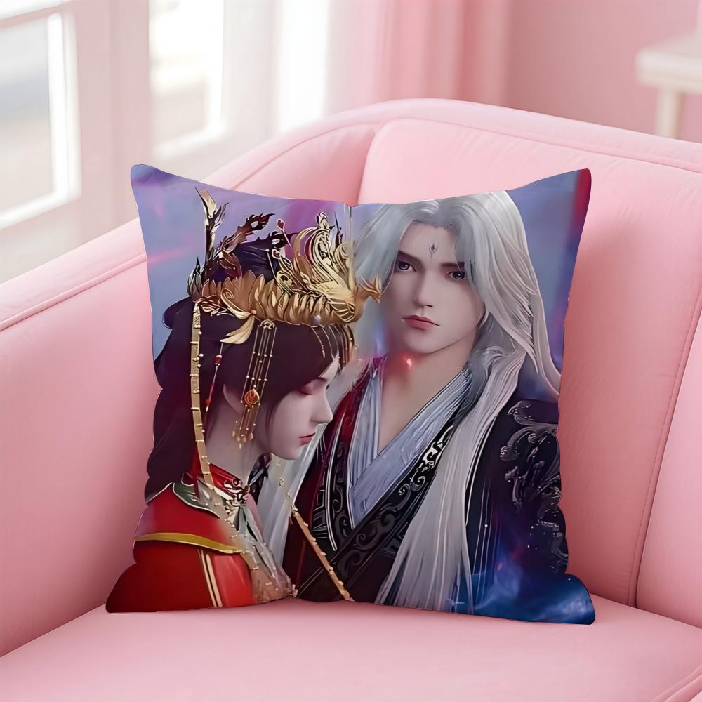 

Chinese Classical Handsome Wu Xin Man Cushion Cover Pillow Case Soft Skin Friendly Fabric Concealed Zipper 30X30cm