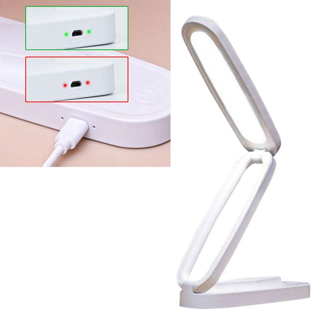 LED Desk Lamp Eye Caring Rechargeable 3 Gear Adjustable Folding Touch Bedside Table Light for
