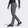 adidas Solid Color Straight Leg Outdoor Casual Pants Women Bottoms Gray EC0671