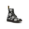 Dr. Martens 1460 Leather Glossy Printed Short Mid-Calf Boots Women Boots Black 26876009