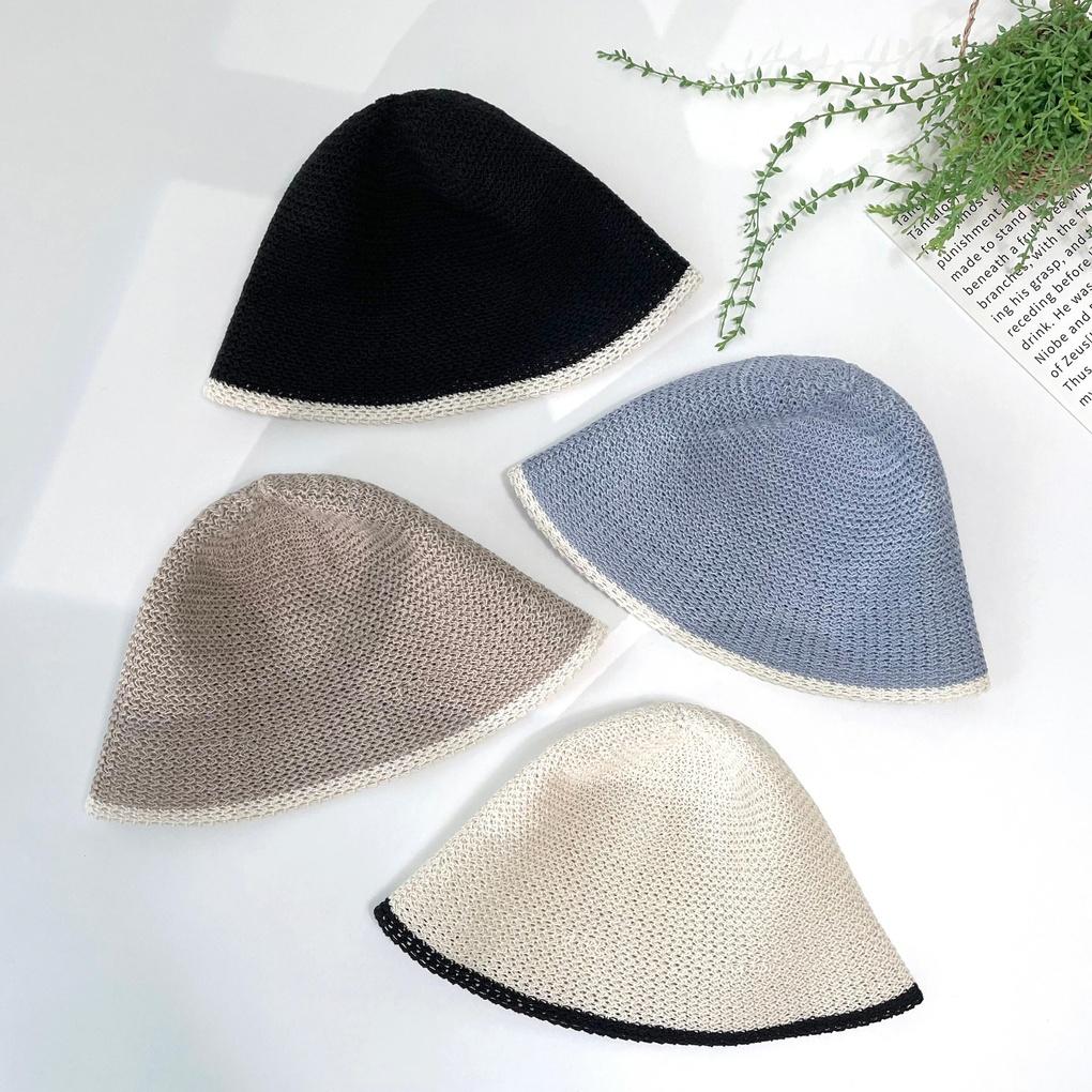 Women's and Men's Daily Linen Knitted Bucket Hat