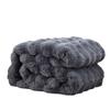 Cozy Plush Faux Rabbit Fur Blanket - All-Season Sofa or Office Nap Cover