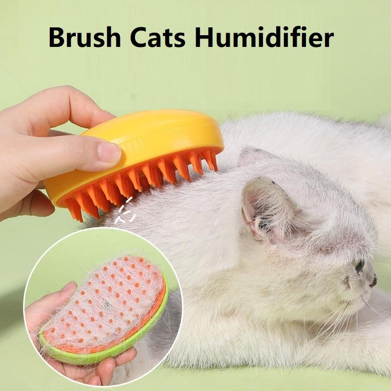 New Steam Brush for Cats Brush Cats Humidifier Steam Brush for Pet Comb for Cats Gadgets Animal Hair Remover MMRYP05