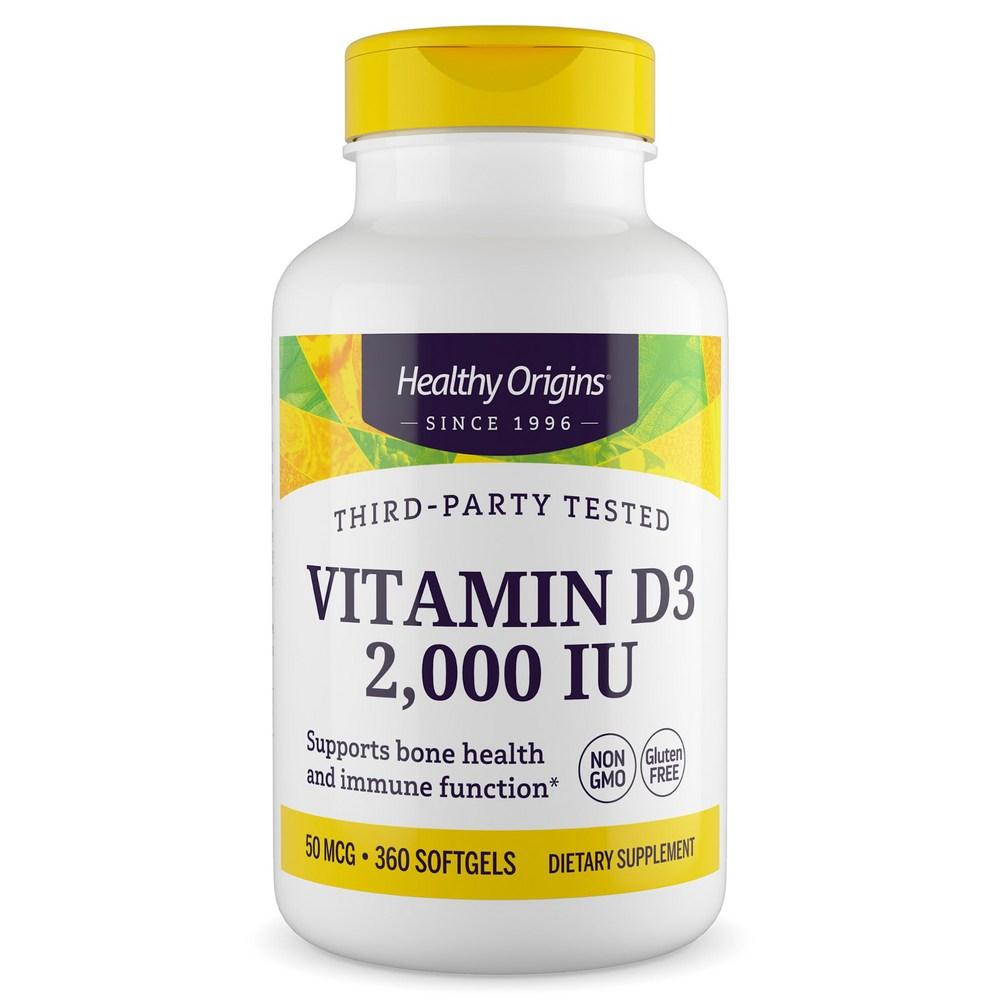 Healthy Origins Vitamin D3 2000 IU Softgels 1 pcs 360 Tablets