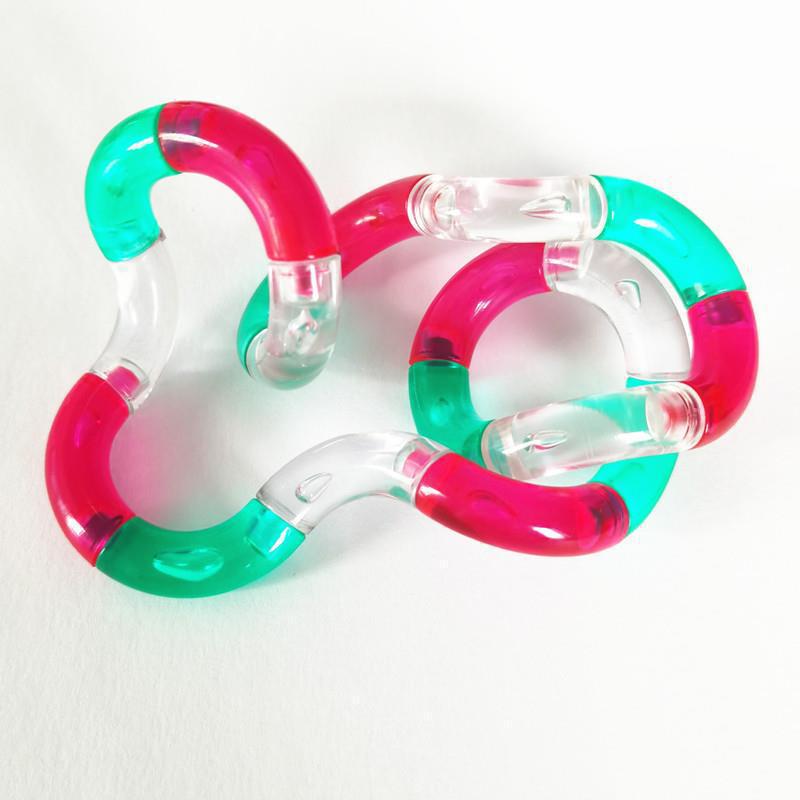 Seven-color Twisty Toy: Stress-relief, Finger Exercise, Relaxation, and Concentration Tool for Kids and Babies.
