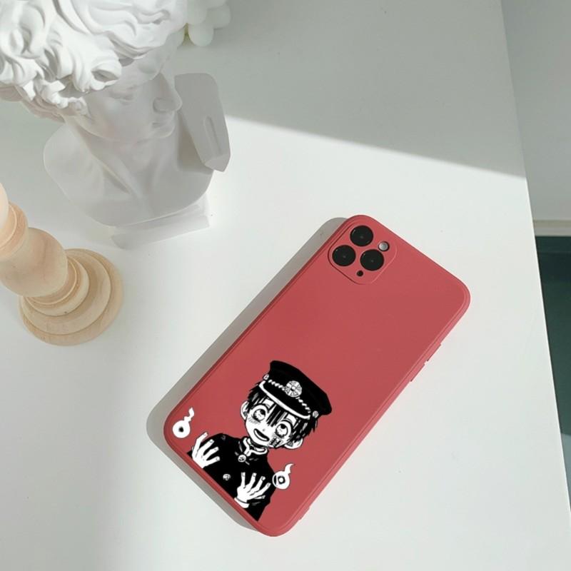Cute H-HaNako Kun Phone Case For IPhone 11 12 13 Pro Max X XR XS Max 6 6S 7 8 Plus SE 2022 Liquid Square Color Phone Cover