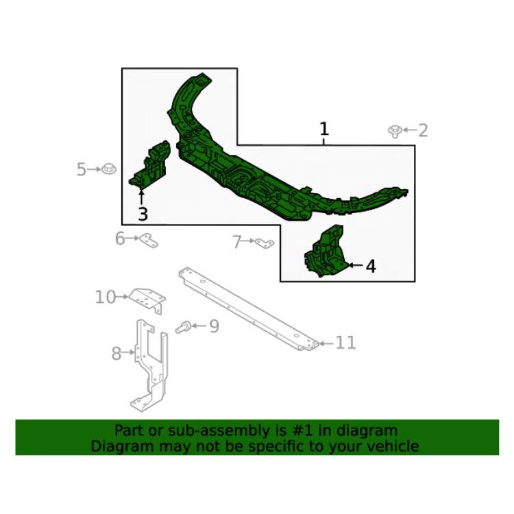 LR117299 Front Radiator Bracket for Land Rover Range Rover Evoque